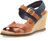 Thumbnail for your product : Andre Assous Judi Woven Espadrille Wedge, Navy