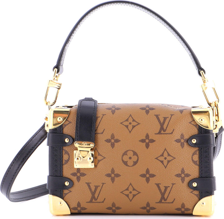 Louis Vuitton Side Trunk Handbag Reverse Monogram Canvas PM
