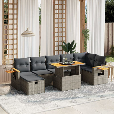VidaXL Garden Sofa Set Grey