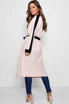 Thumbnail for your product : boohoo Petite Contrast Detail Duster