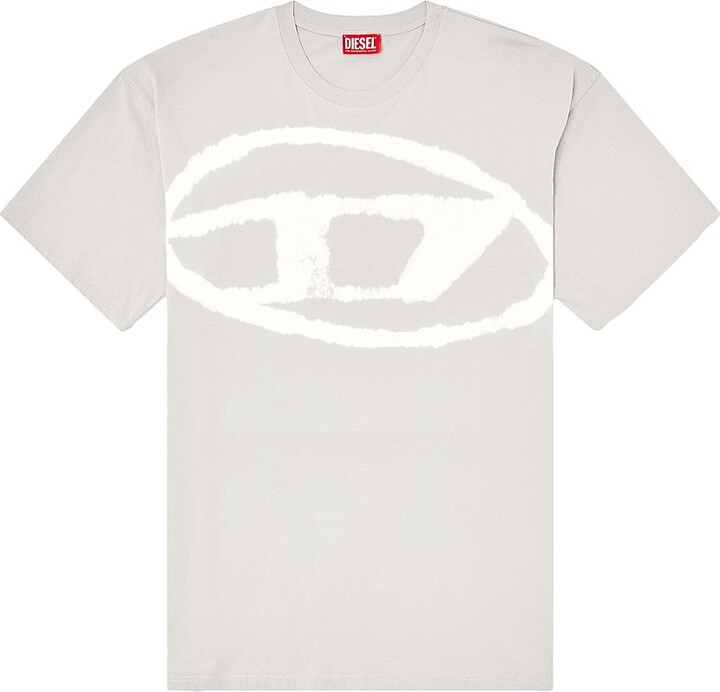 Diesel Men's Boxt Bleach Crewneck T-Shirt - Grey - Size Large