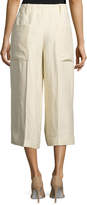 Thumbnail for your product : Joseph Tai Linen Twill Wide-Leg Cropped Pants, Sand