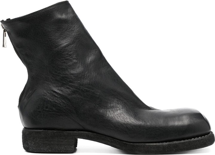 Men's Distressed Black Ankle Zip Boots – Boot Star USA