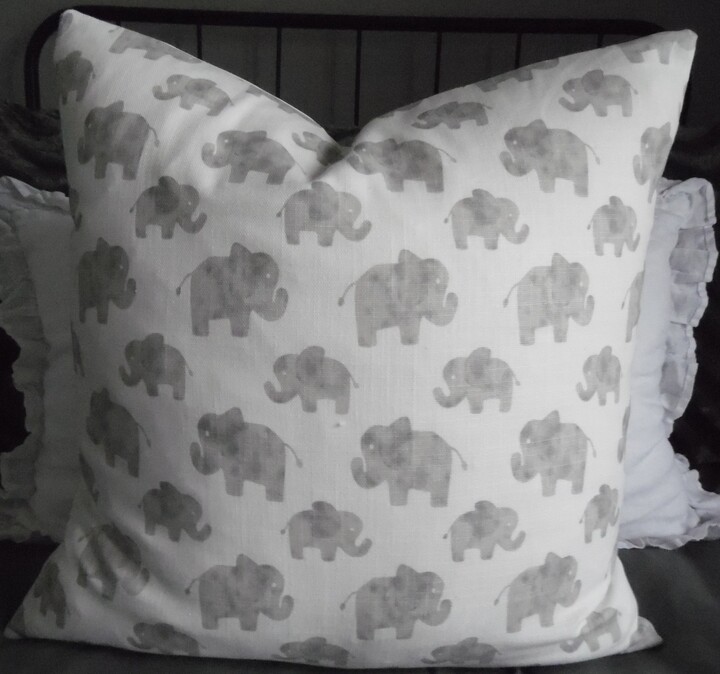 Etsy 2 Choices Elephants & Giraffe.gray.white.nursery Pillow.child Pillows.accent Pillow.throw Pillow.toss Pillow.nursery Pillows.animal