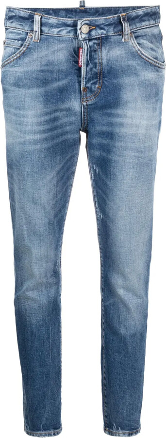 DSQUARED2 Logo-Patch Tapered Jeans