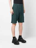 Thumbnail for your product : Stone Island Compass-motif cotton shorts