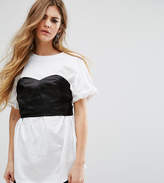Thumbnail for your product : Reclaimed Vintage Oversized T-Shirt With Corset Detail
