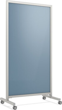 Ghent EZ Mobile Glassboard Freestanding Glass Reversible Large - 75"H x 38" W Framed Glass Board