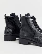 Thumbnail for your product : Dune lace up boot in black croc