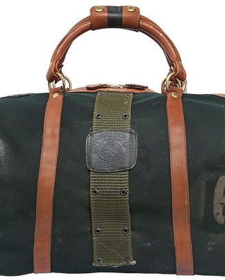 Ghurka Surplus Cavalier Ii Leather Duffle Bag W/ Patch
