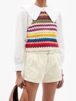 Thumbnail for your product : Sea Ziggy Striped Crochet Sweater Vest - Multi
