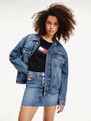 tommy hilfiger oversized denim jacket womens