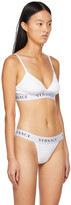 Thumbnail for your product : Versace Underwear White Logo Triangle Bralette