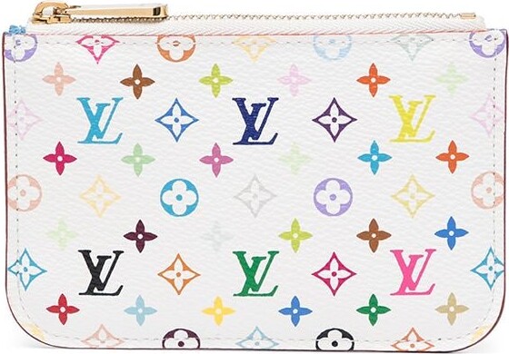 Takashi Murakami x Louis Vuitton White Monogram Multicolore Porte-Monnaie  Viennois Wallet