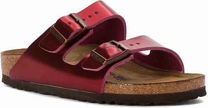 Women's Arizona Metallic Leather Soft Footbed In Dark Tourmaline