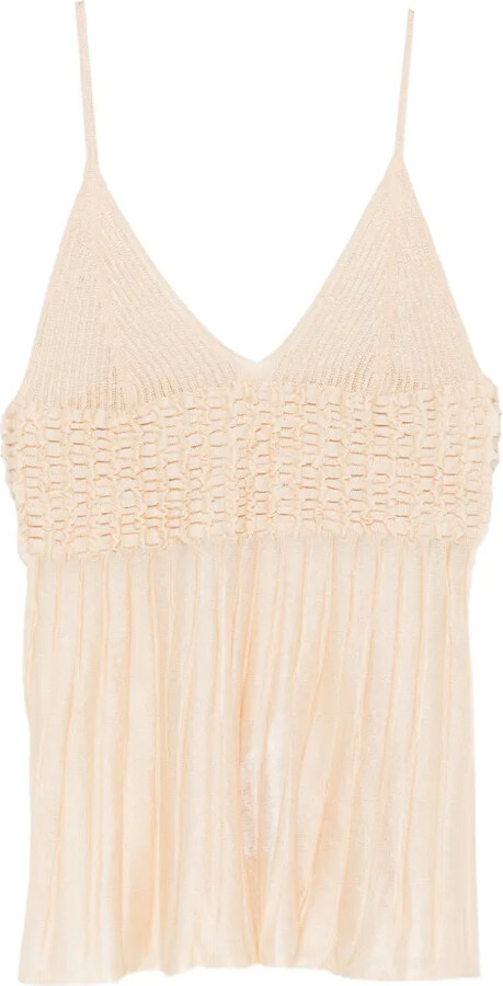 Circus Hotel pleated V-neck top