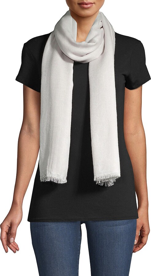 Saks Fifth Avenue COLLECTION Fringed Cashmere & Silk Scarf - ShopStyle  Scarves & Wraps
