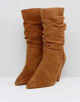 Thumbnail for your product : ASOS CIANNA Suede Slouch Cone Heel Boots