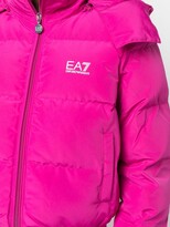 Thumbnail for your product : EA7 Emporio Armani Logo-Print Hooded Padded Jacket