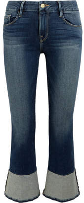 Frame Le Crop Mini Mid-rise Bootcut Jeans - Blue
