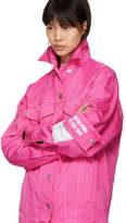 Thumbnail for your product : MSGM Pink Oversized Pocket Denim Jacket