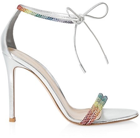 metallic rainbow heels