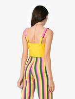 Thumbnail for your product : STAUD Yellow Coco linen crop top