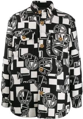 Versace GV motif shirt jacket