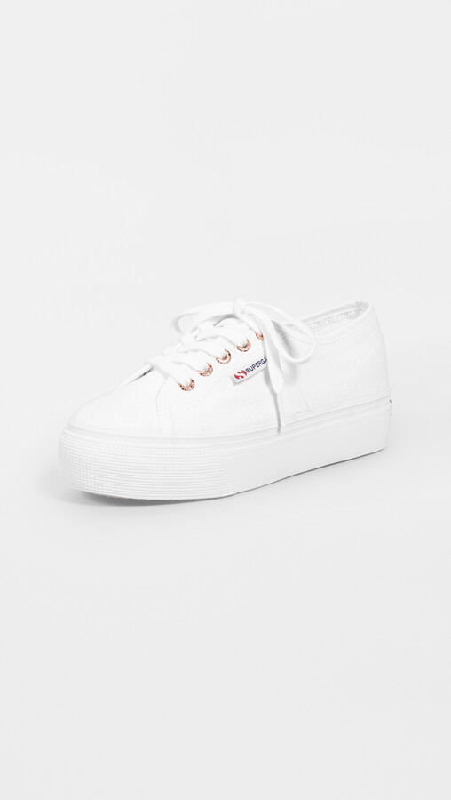 superga platform white sneakers