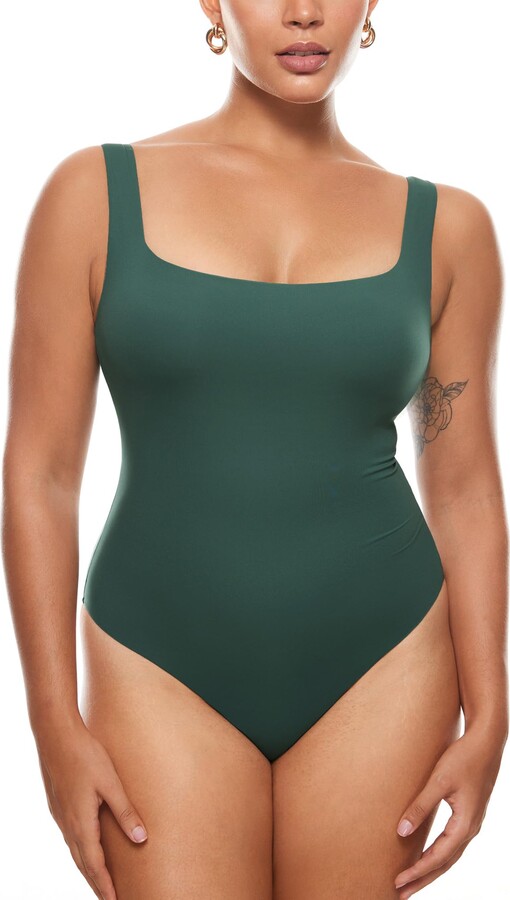 FeelinGirl Shapewear for Women Tummy Control Seamless Jumpsuits Leotard Bodysuit  Shapewear for Summer Comfy Body Shaper for women（White 3XL/4XL） - ShopStyle