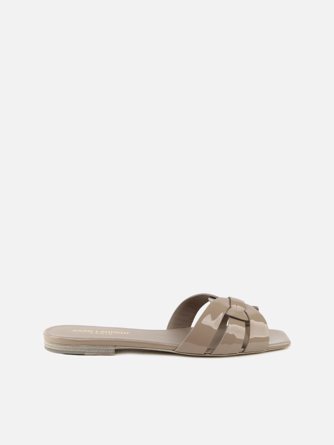 saint laurent nu pieds white