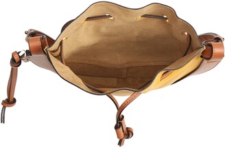 Loewe Women's Small Horseshoe Leather Saddle Bag In Tan