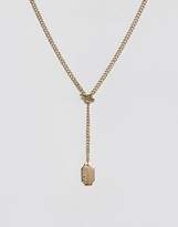 Thumbnail for your product : ASOS Necklace In Gold With Tag Pendant