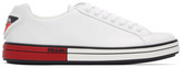 Thumbnail for your product : Prada White Leather Sneakers