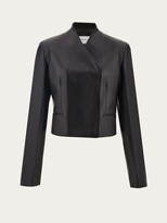 Women Short leather jacket Black 
