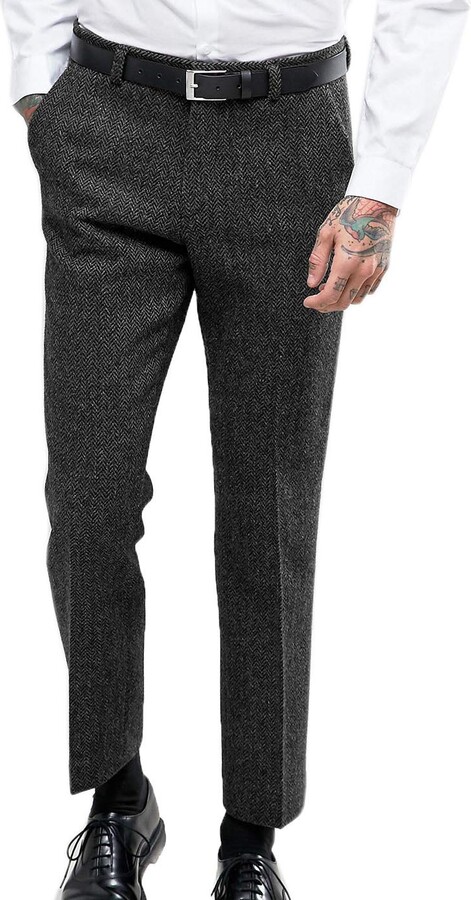 Tweed Vest PJ PAUL JONES Men's Vintage Herringbone Tweed Blazer