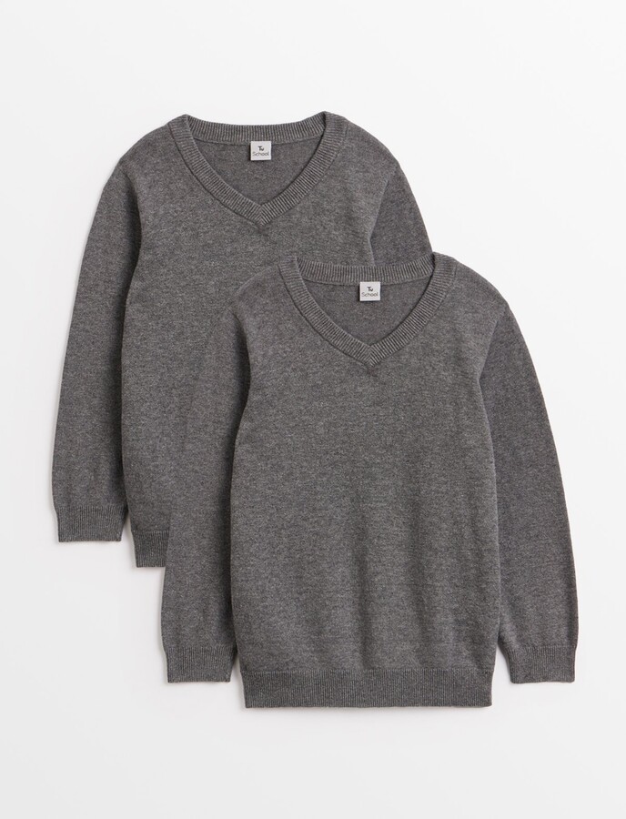 Tu Grey Grey V-Neck Jumpers Pack (5 Years) ShopStyle Boys