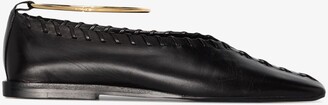 Jil Sander Anklet Stitched Leather Pumps