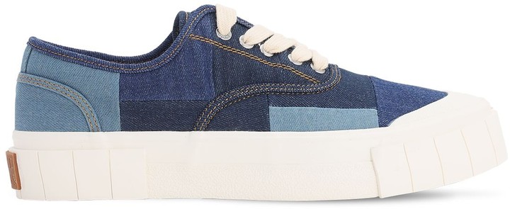 Good News Slider Denim Patchwork Sneakers Shopstyle