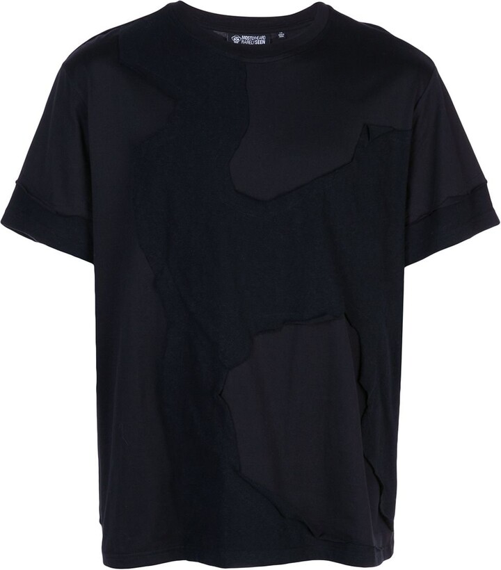 Oversized Drop Shoulder Open Stitch T-shirt