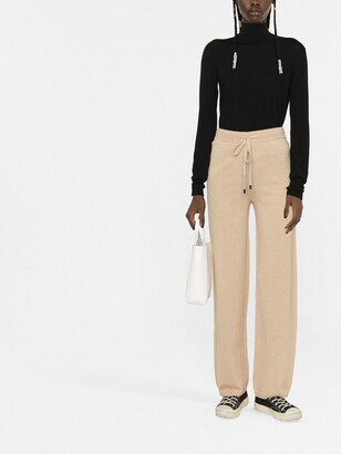 Peserico Knitted Straight-Leg Drawstring Trousers