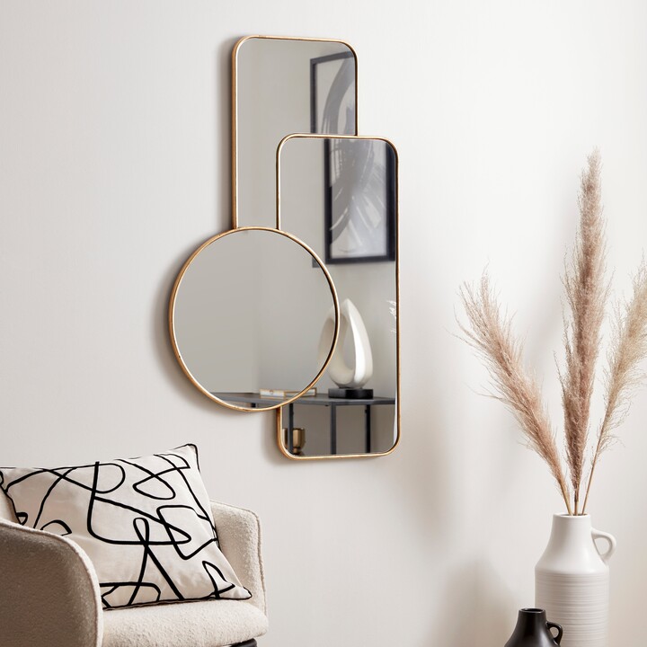 Dunelm Curves Multi Shape Wall Mirror Gold Effect ShopStyle