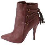 Thumbnail for your product : Charlotte Russe Anne Michelle Lace-Up Back High Heel Booties
