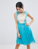 Thumbnail for your product : Little Mistress Skater Dress With Lace Panel