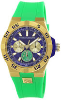 Thumbnail for your product : Vince Camuto Gold-Tone Watch with Blue Dial & Green Silicon Strap