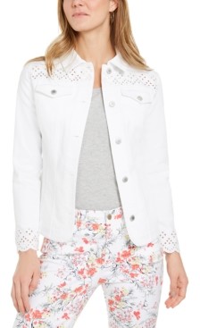 charter club white denim jacket