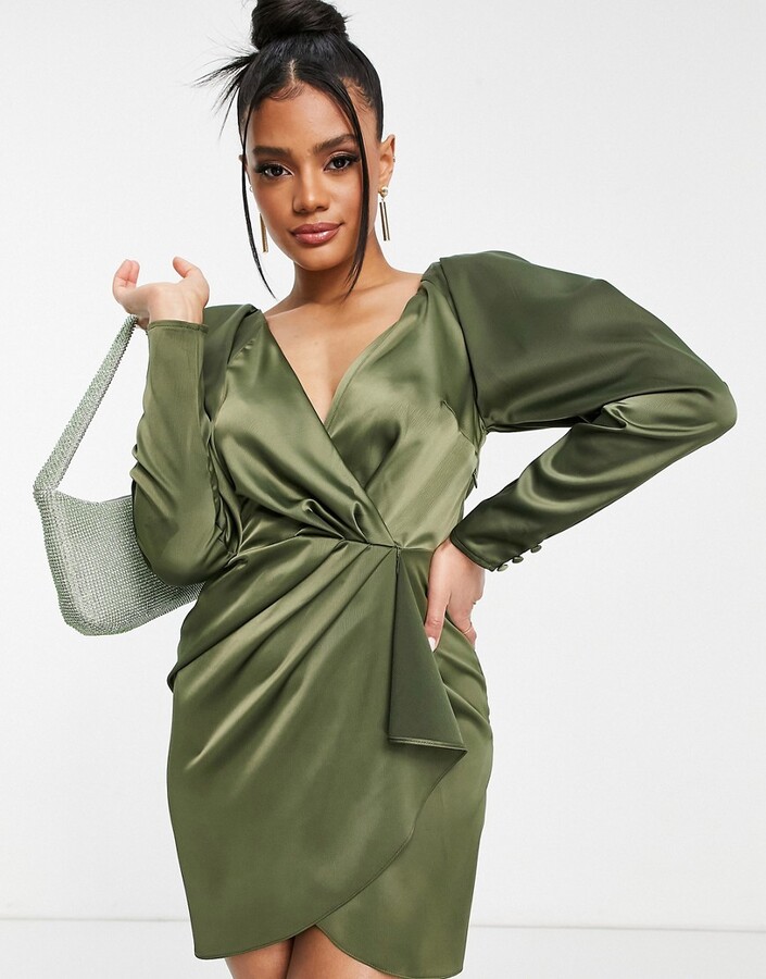 Green Wrap Dress Long | Shop the world ...