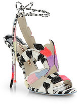 Thumbnail for your product : Webster Sophia Carrie Leather Embroidered & Striped Sandals
