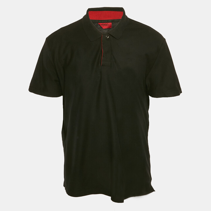 HUGO BOSS Black Drill Jersey Polo T-Shirt XL