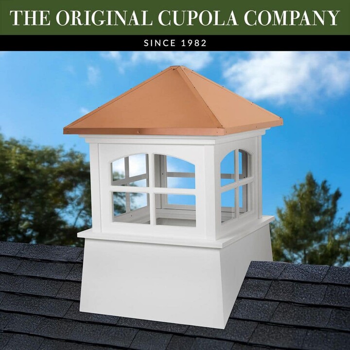 Huntington Vinyl Cupola with Copper Roof 60 in. x 85 in. by